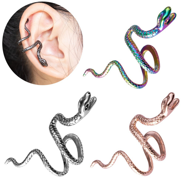 Nickel Free Snake Earrings,golden/silver/rose Gold Snake Stud Earrings,snake  Earring Studs/posts,brass Snake Earrings, Snake Jewelryzen073 - Etsy